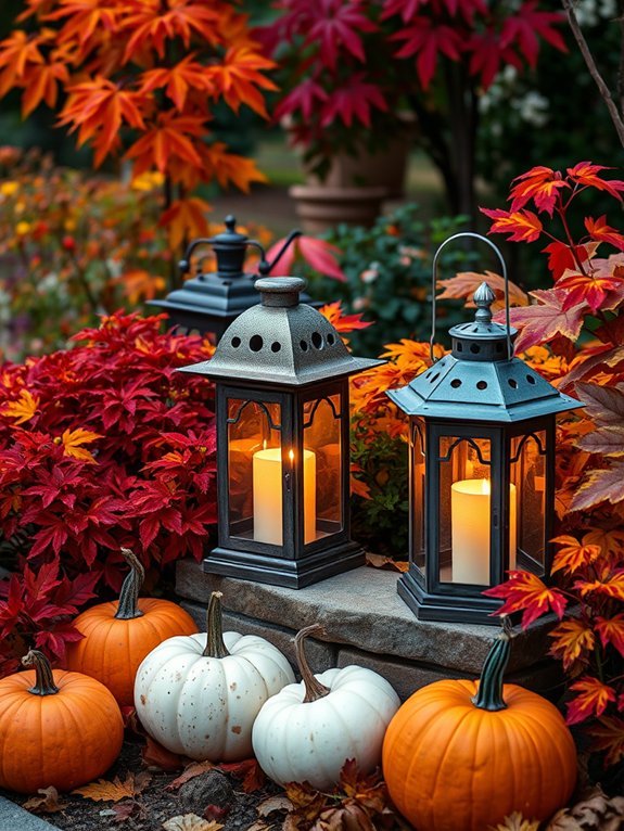 20 Fall Garden Decor Ideas to Celebrate Autumn 14 illuminate with festive lanterns