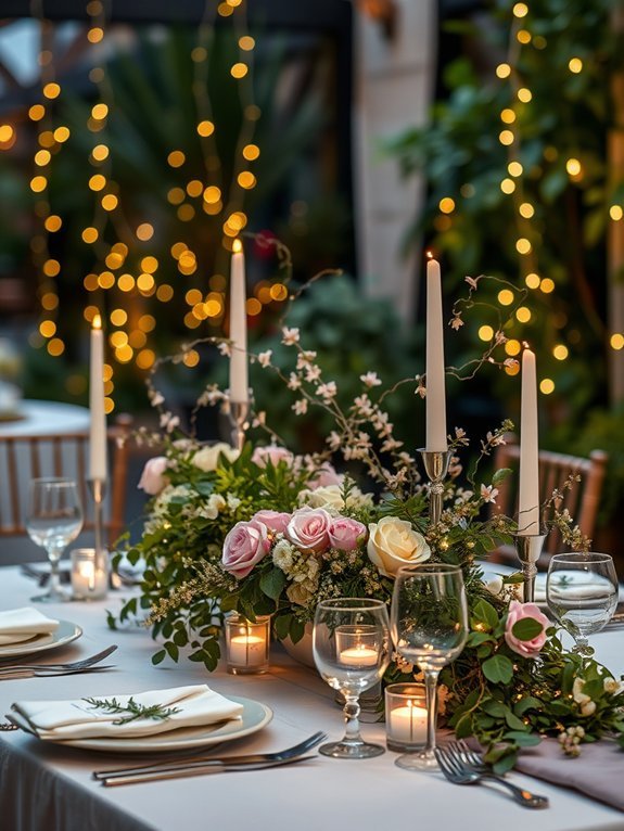 17 Beautiful Fairy Lights Ideas for a Magical Garden Look 10 illuminated elegant table decor