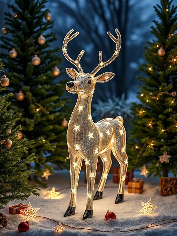 17 Ideas for Decorating Your Garden for Christmas 15 illuminated outdoor art pieces