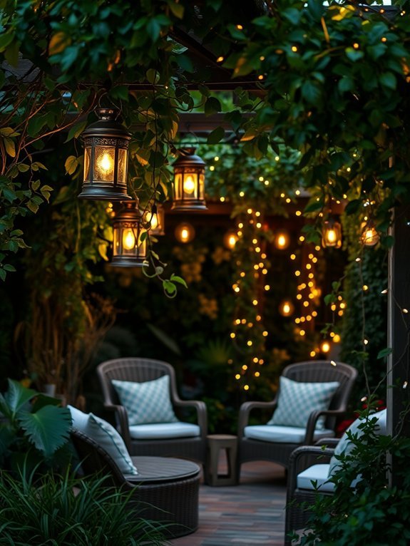 illuminated outdoor garden decor