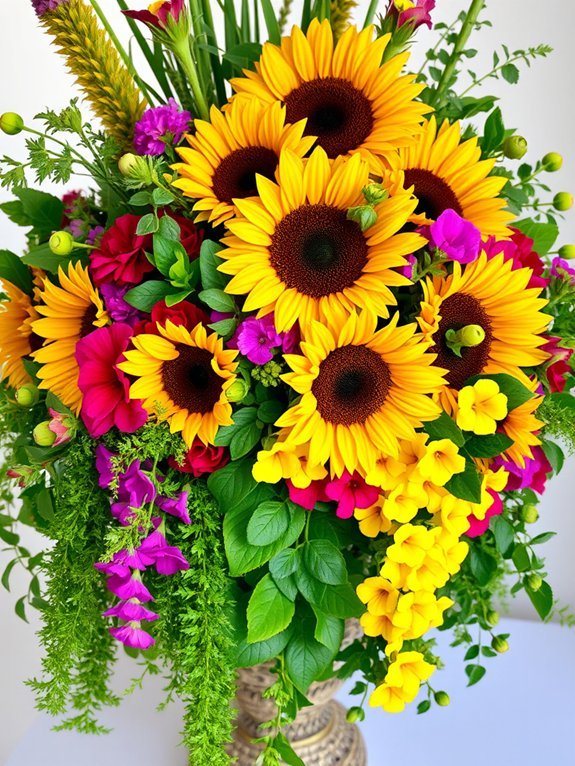 15 Stunning Flower Arrangements for Your Garden 12 layered heights texture combination
