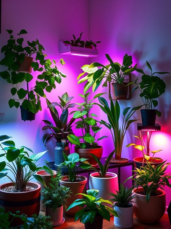 14 Indoor Garden Decor Ideas for Apartment Living 12 led lights for plants