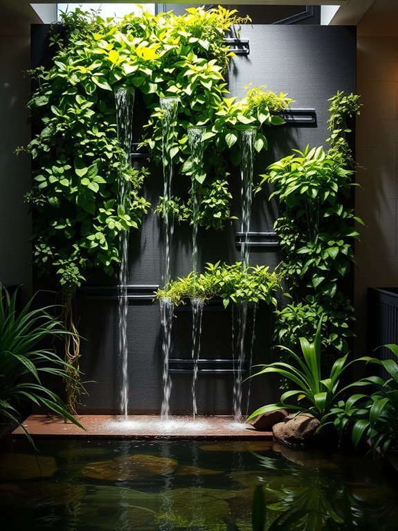 16 Modern Garden Water Features to Create a Zen Atmosphere 9 living wall irrigation system