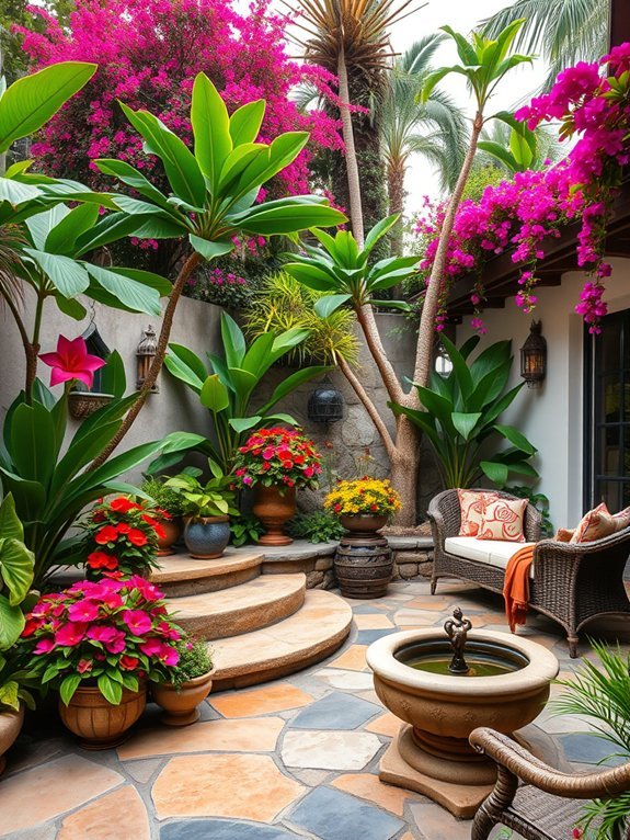 11 Beautiful Garden Terraces and Patios You’ll Want to Copy 11 lush colorful island oasis