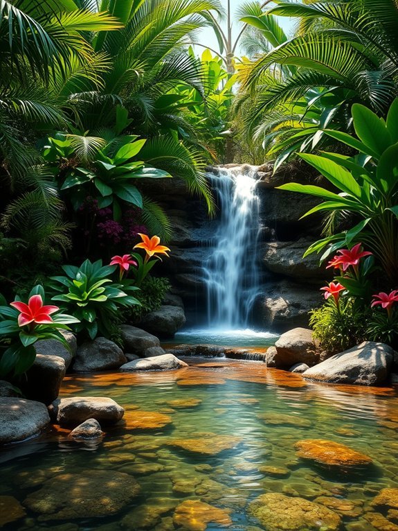 17 Tranquil Garden Water Features to Create a Relaxing Vibe 15 lush paradise with waterfalls