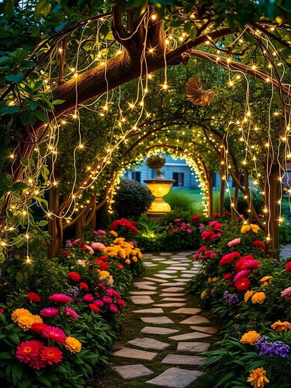20 Stunning Garden Wall Art Ideas to Personalize Your Yard 12 magical illuminated decor setup
