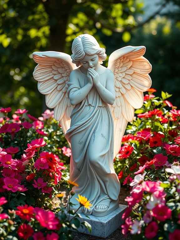 17 Elegant Garden Statues for a Timeless Look 2 marble angel statue design