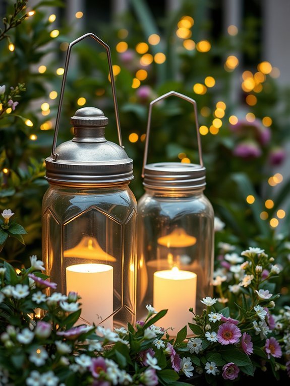 14 Budget-Friendly DIY Garden Decorations That Look Expensive 4 mason jar lantern creation