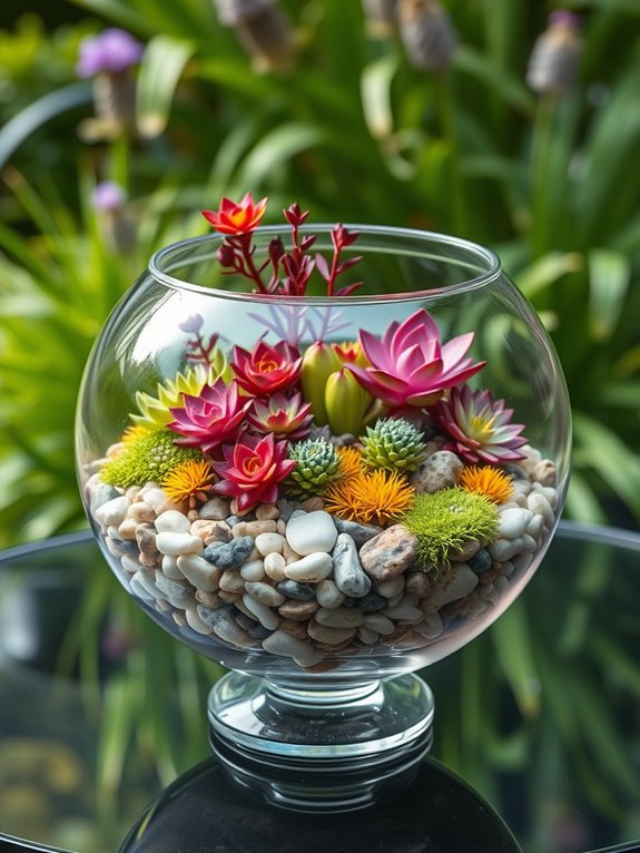 12 Flower Pot Ideas to Elevate Your Garden Look 7 miniature plants in bowl