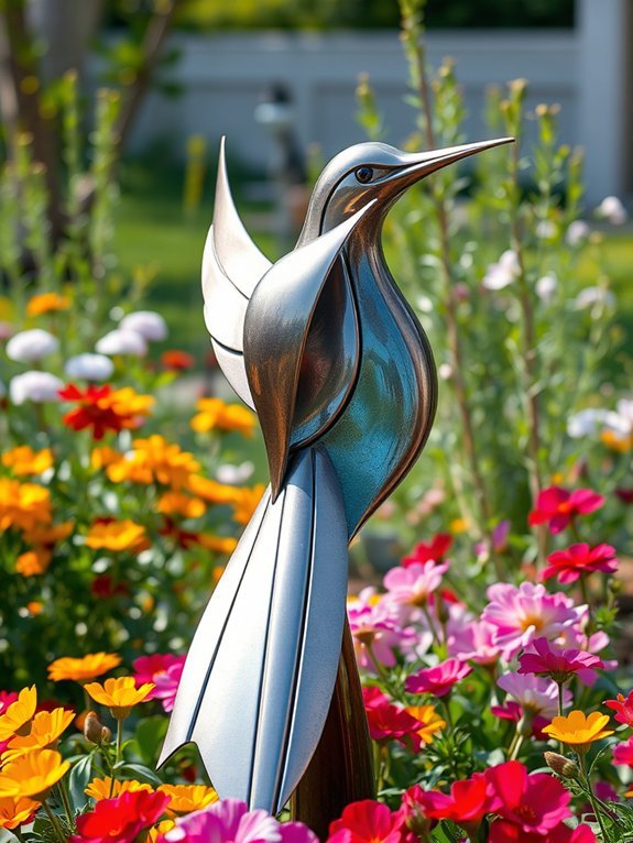 10 Unique Garden Statues You Won’t Find Anywhere Else 5 modern nature inspired bird sculpture