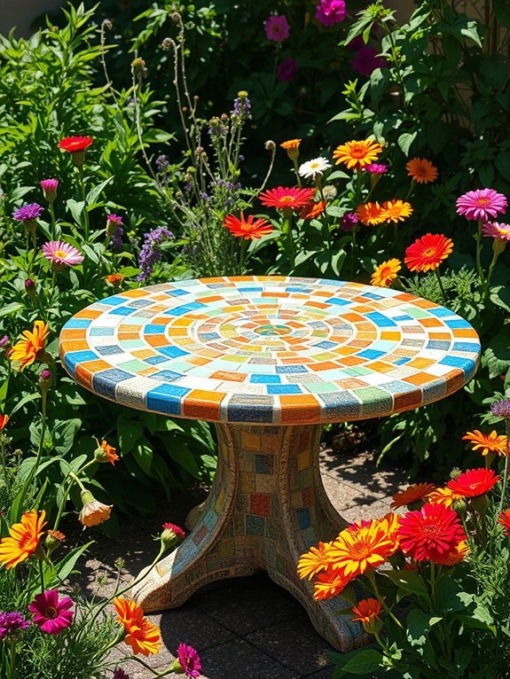 22 Quick and Easy Garden Decor Hacks You’ll Love 15 mosaic table top project