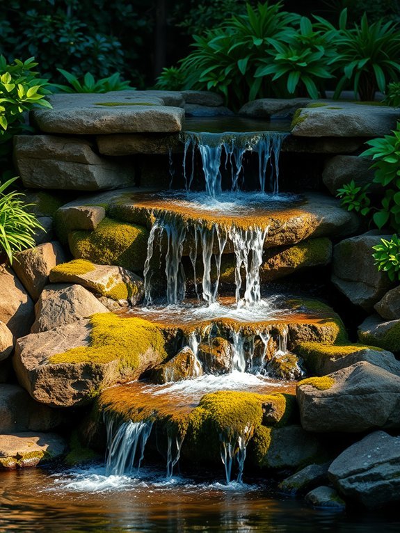16 Modern Garden Water Features to Create a Zen Atmosphere 6 natural cascading water features