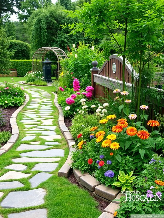 30 Beautiful Garden Decor Ideas for Beginners 30 natural landscape border material