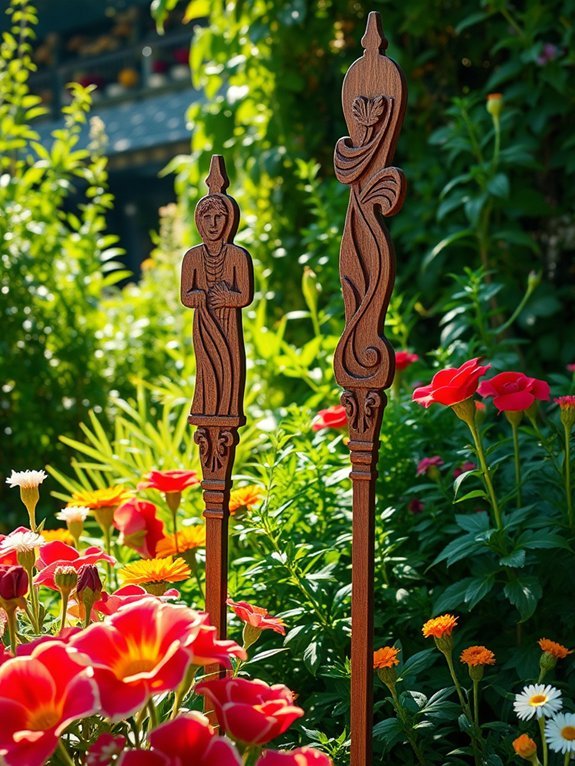 20 Beautiful Rustic Garden Accents to Enhance Your Yard 21 natural outdoor decoration tools