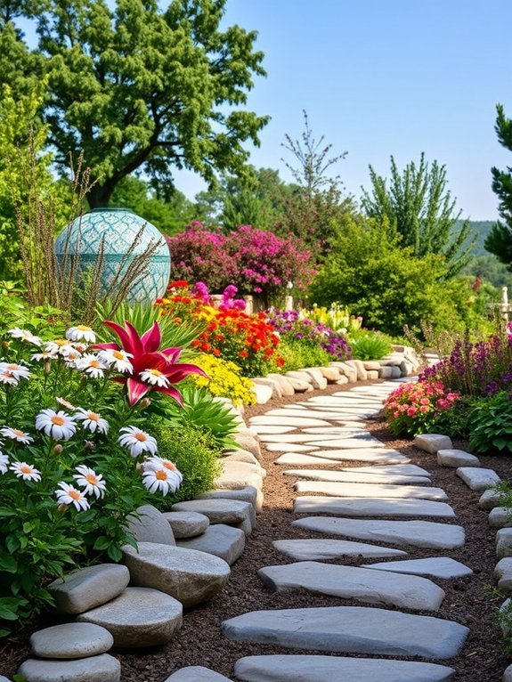 16 Elegant Garden Paths for a Beautiful Landscape 12 natural river stone edging