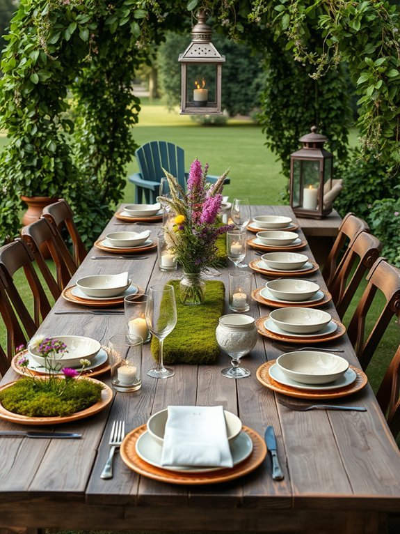 10 Creative Outdoor Dining Decor Ideas for Garden Parties 6 natural themed decorative accents