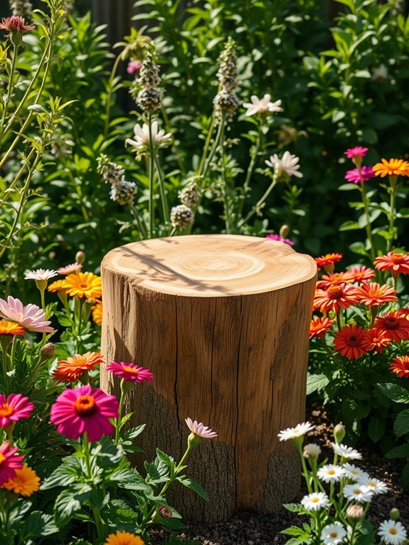 9 Rustic Garden Furniture Ideas to Add Charm to Your Garden 9 natural wood side tables