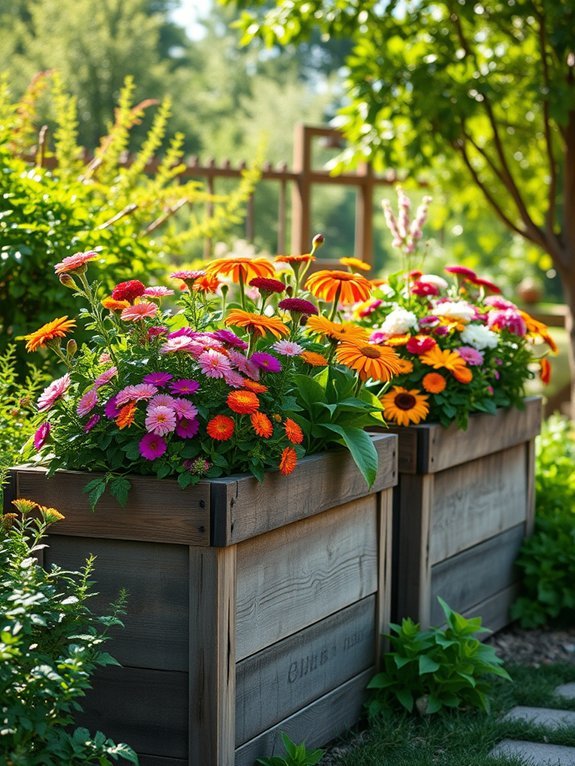 13 Ways to Incorporate Natural Materials Into Your Garden Decor 2 natural wooden planters embrace