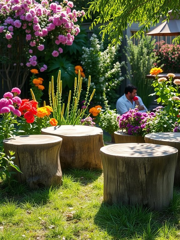 17 Rustic Wooden Garden Decor Ideas for a Timeless Look 12 natural wooden seating option