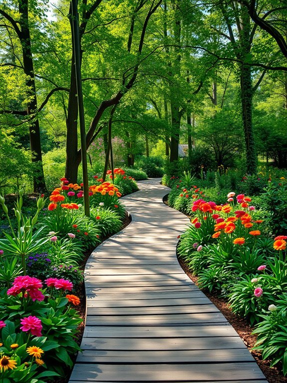 17 Stunning Garden Walkways to Inspire Your Yard Design 4 natural wooden walkway path