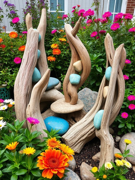 nature inspired garden sculptures
