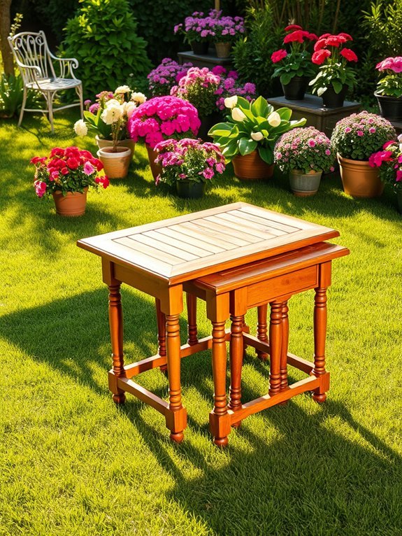 11 Space-Saving Garden Furniture Ideas for Small Gardens 3 nested table structures