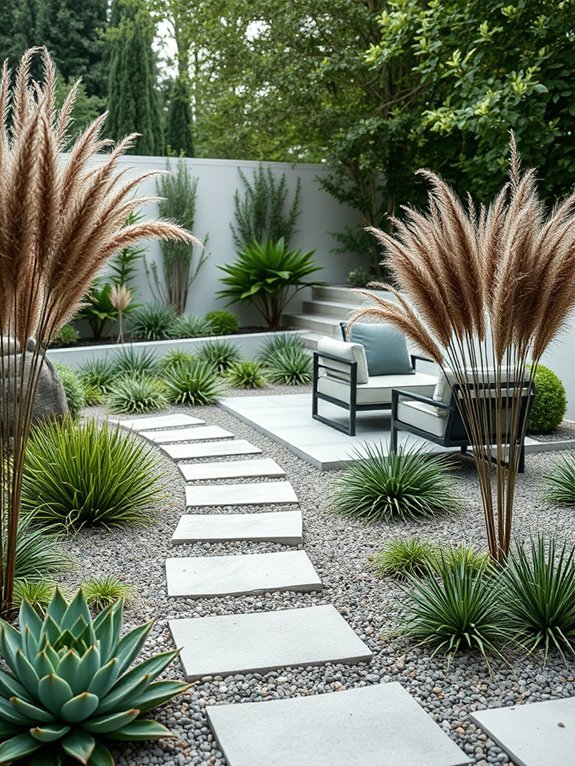 14 Minimalist Garden Decor Ideas for a Modern Backyard 8 opt for easy care greenery