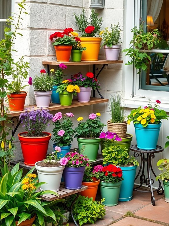 14 Ways to Use Decorative Containers in Your Garden 4 optimize compact living areas