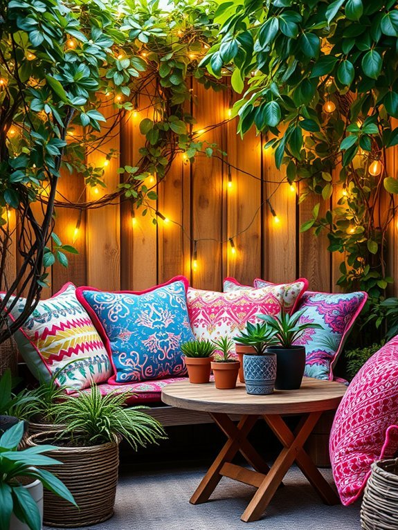 16 Ways to Make the Most of Your Small Garden With Decor 7 outdoor cushions cozy nook