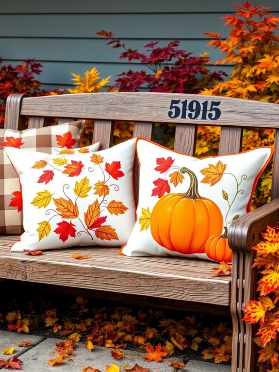 20 Fall Garden Decor Ideas to Celebrate Autumn 11 outdoor decorative pillow crafts