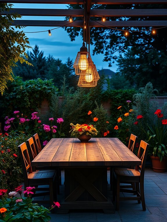 20 Garden Lighting Ideas to Illuminate Your Outdoor Space 13 outdoor dining pendant lights