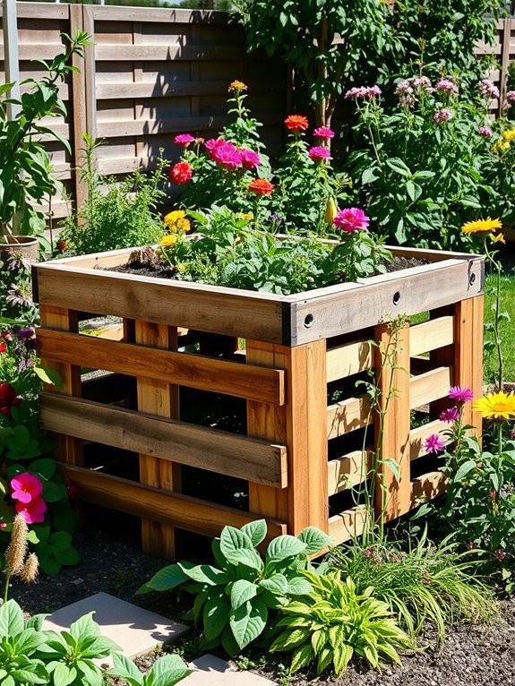 20 Green and Sustainable Garden Decor Ideas for the Eco-Conscious 3 pallets repurposed for composting