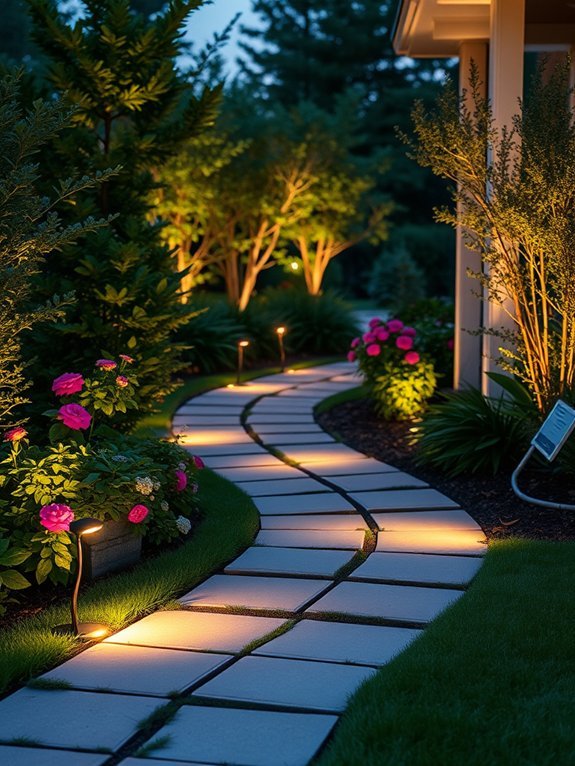 20 Garden Lighting Ideas to Illuminate Your Outdoor Space 12 pathway highlighting ground spotlights