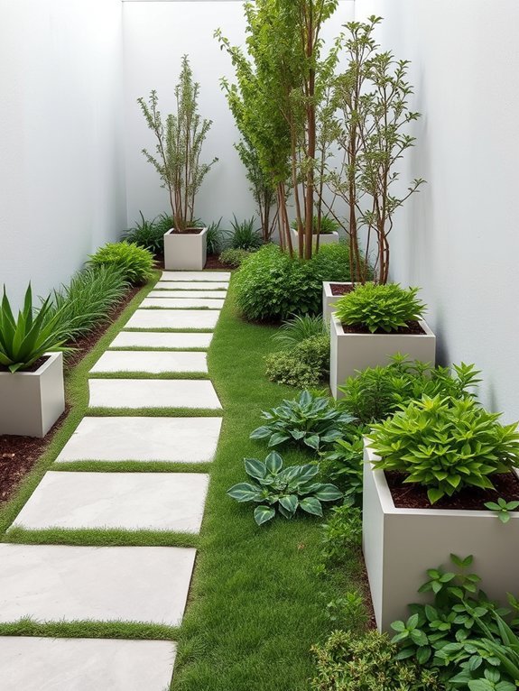 10 Minimalist Garden Decor Ideas for Small Gardens 3 pathways enhance clean lines