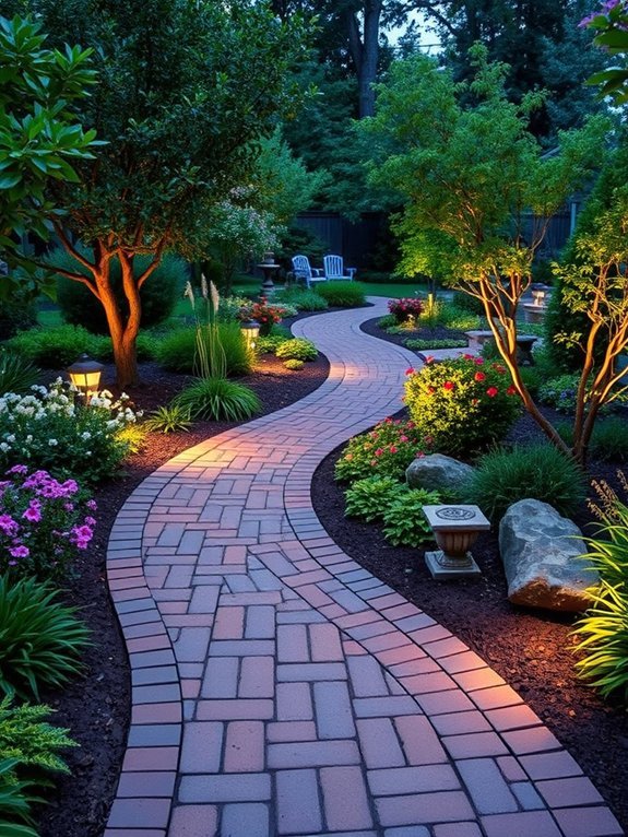 17 Stunning Garden Walkways to Inspire Your Yard Design 5 paved walkway with bricks