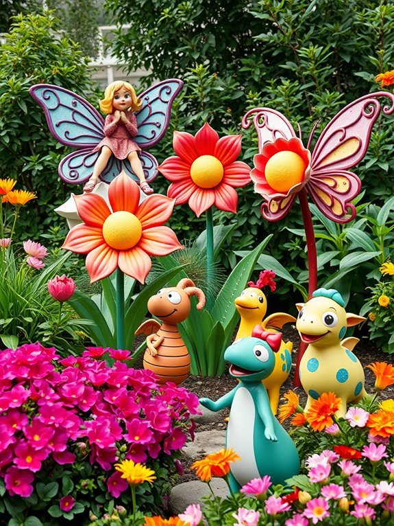 20 Stunning Garden Wall Art Ideas to Personalize Your Yard 3 playful outdoor art pieces