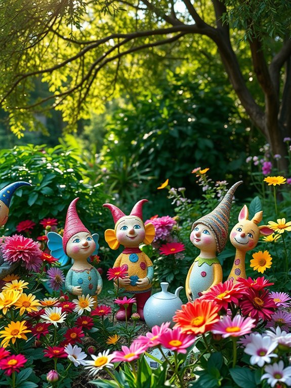 playful outdoor decorative figures