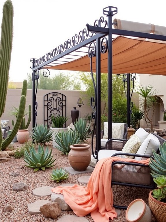 13 Elegant Desert Garden Decor Ideas for Arid Environments 13 protection from elements outdoors
