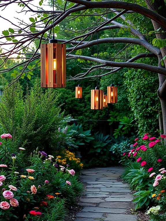 16 Rustic Garden Lighting Ideas to Set the Mood 9 reclaimed wood lighting designs