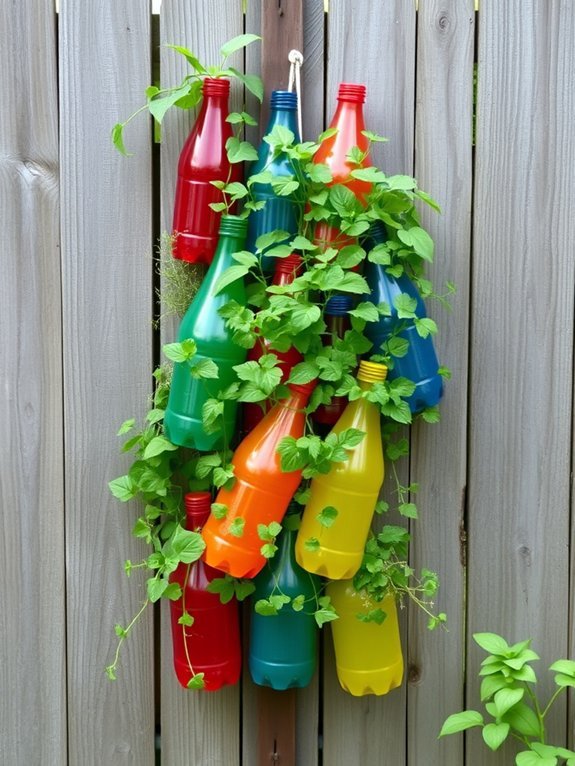 12 Recycled Garden Decorations You Can Make Yourself 8 recycled bottle gardening system