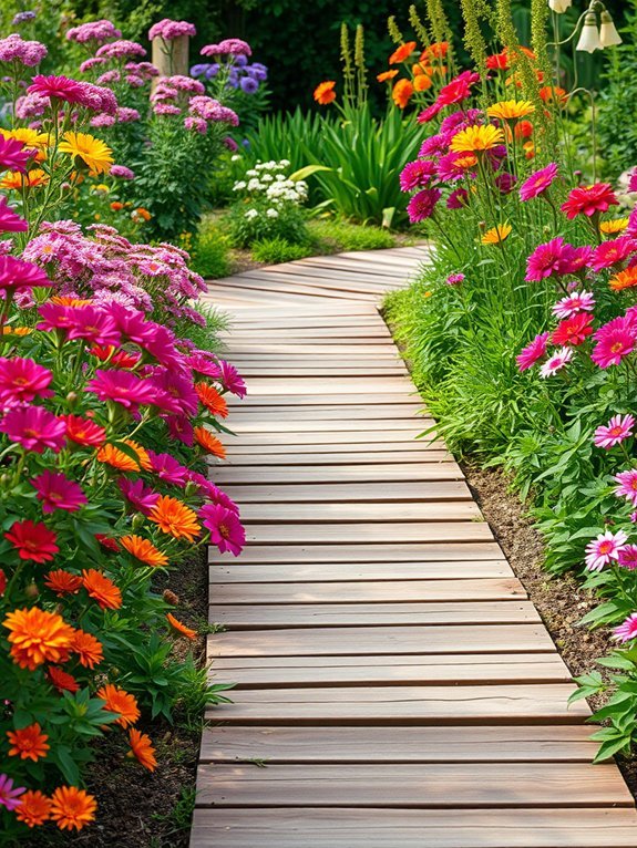 13 DIY Garden Path Ideas to Transform Your Yard 4 recycled timber pathway design