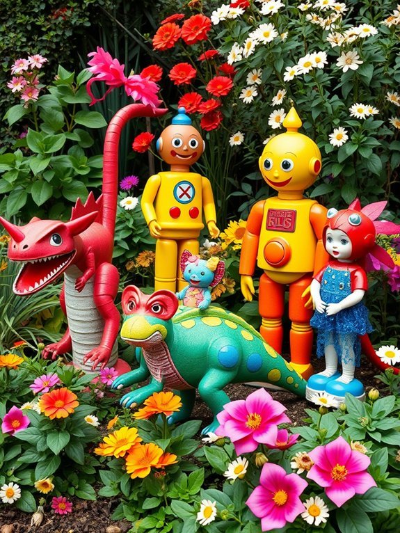 12 Recycled Garden Decorations You Can Make Yourself 12 recycled toy garden art