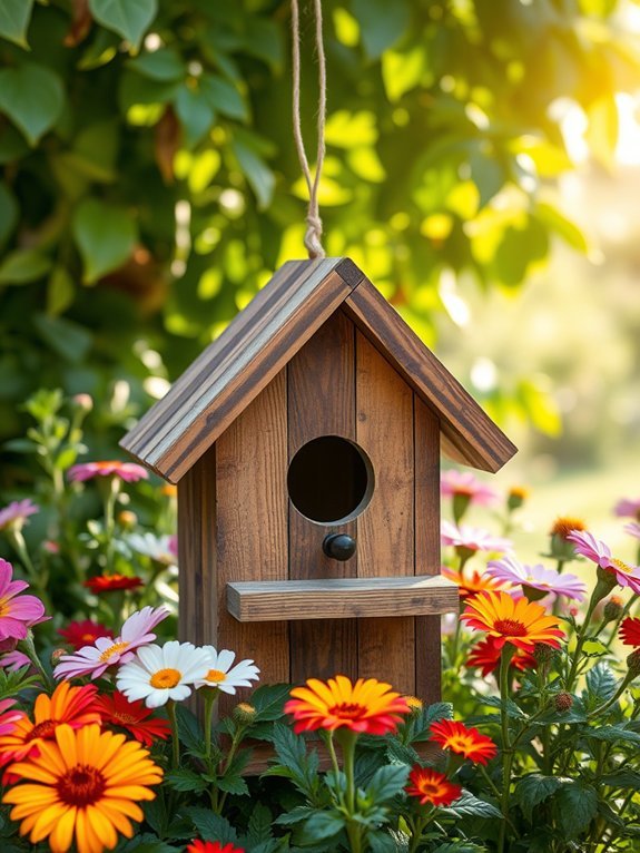 11 DIY Rustic Garden Projects for a Natural Look 12 repurposed wood birdhouse project