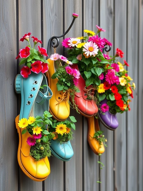 11 DIY Vertical Garden Decor Ideas to Save Space 11 repurposing shoes for gardening