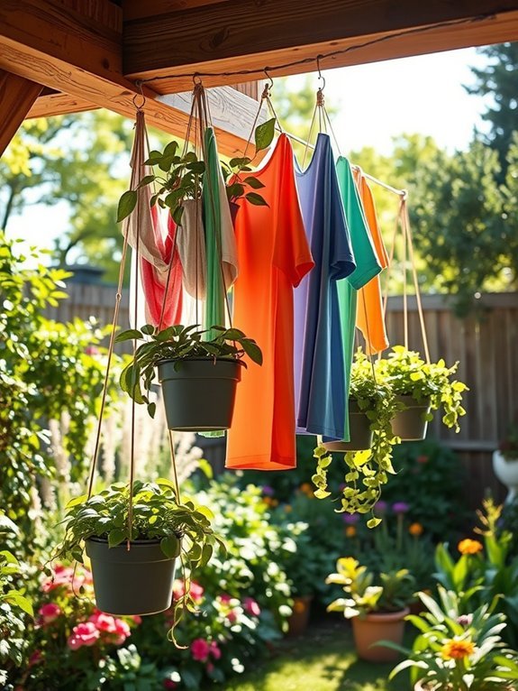 18 Easy Eco-Friendly Garden Decor Projects for Beginners 15 repurposing t shirts for hangers