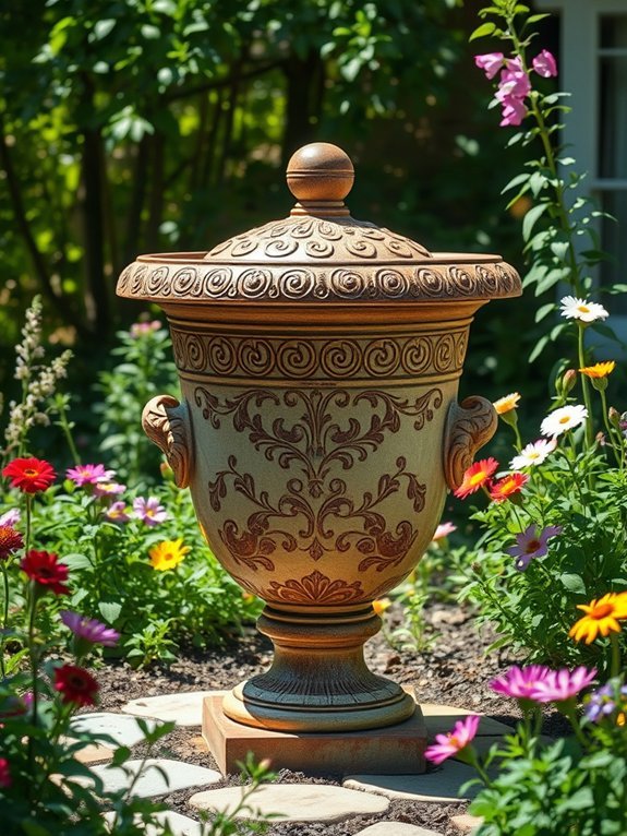 11 Beautiful Ceramic Planters for Your Garden 7 retro ceramic decorative urn