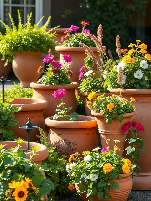 11 Beautiful Ceramic Planters for Your Garden 4 rustic clay flower pot