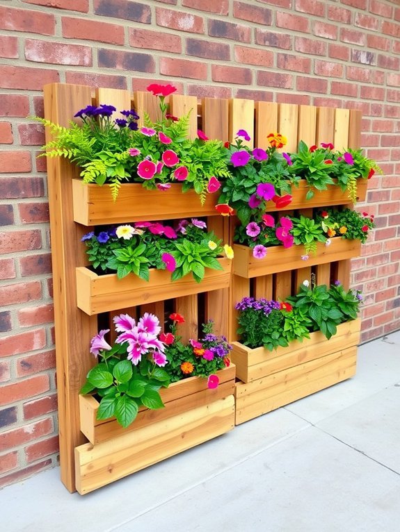 11 DIY Vertical Garden Decor Ideas to Save Space 2 rustic functional pallet planters