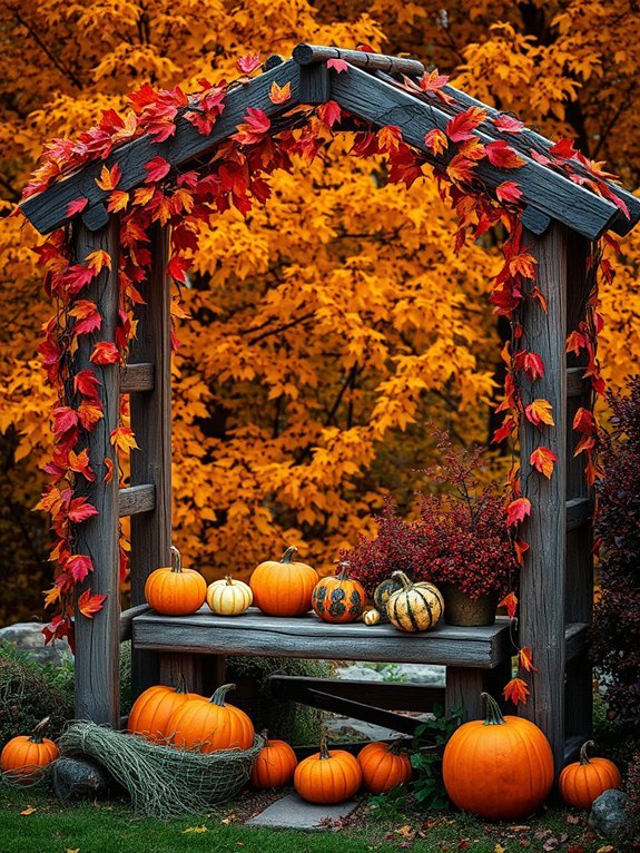 20 Fall Garden Decor Ideas to Celebrate Autumn 19 rustic garden arch construction