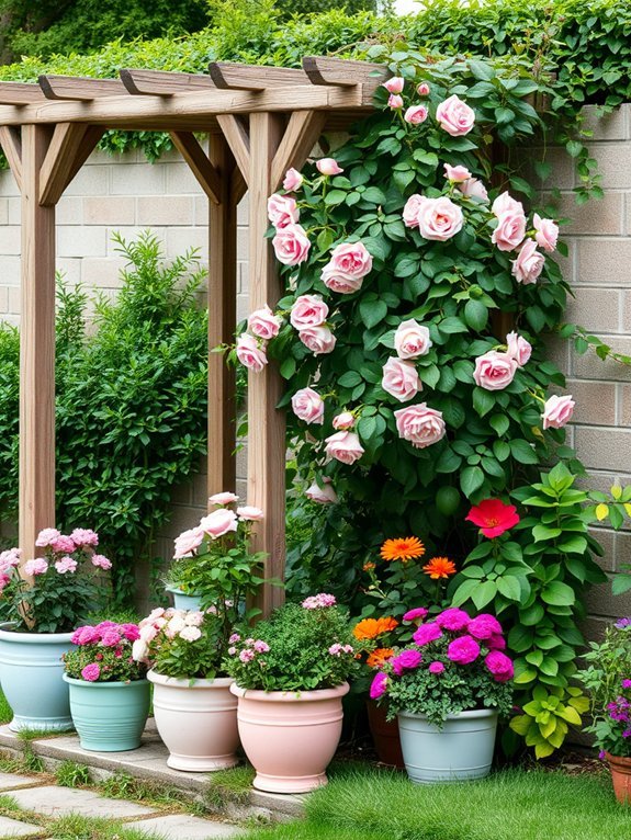 rustic garden support structure